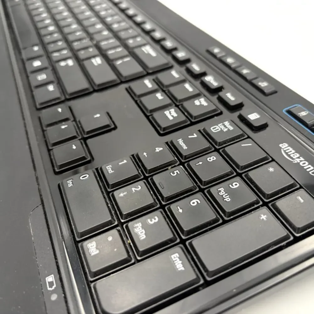 AmazonBasics Wireless Keyboard KBLGOD-US w USB Receiver Tested Black